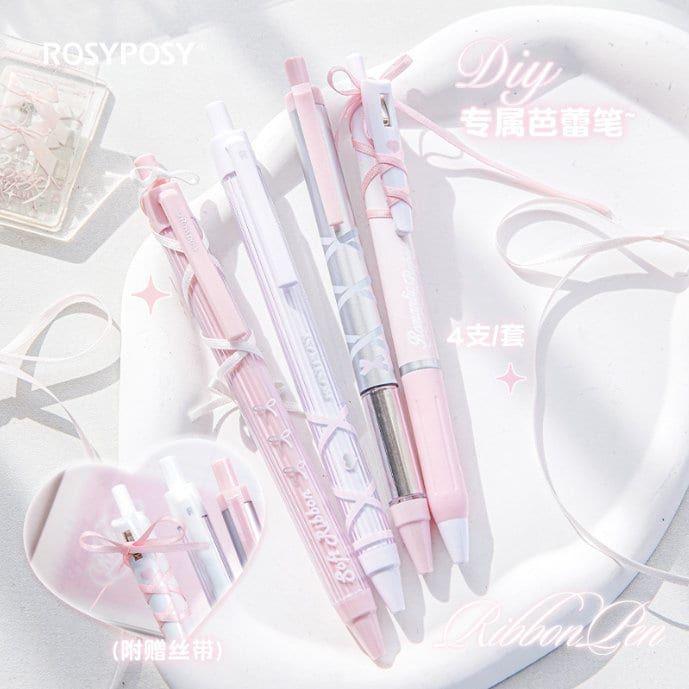 4pcs set, Gel pen, Planner Pens, Back to school, school supplies, kawaii stationary, cute pens, sign pen, gel ink pen, aesthetic pens